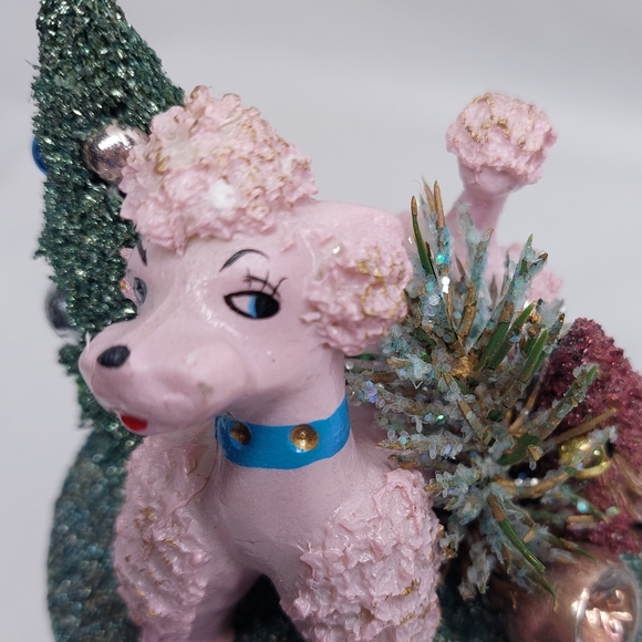 Pink Poodle Retro Trinket Gift Box Merry Christmas Holiday 50's Style - Picture 2 of 9